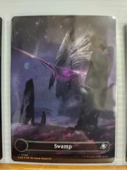 MTG Swamp #0369 Galaxy Foil Borderless Basic Land Edge of Eternities (EOE) - Image 2