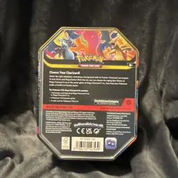 Pokemon TCG Mega Charizard X EX Tin Promo Box English 4 Booster Packs - Image 2