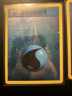 3x Water Energy Reverse Holo Pokemon TCG Vintage WoTC Double Swirl LP - Image 2