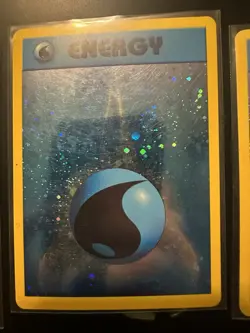 3x Water Energy Reverse Holo Pokemon TCG Vintage WoTC Double Swirl LP - Image 3