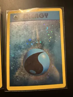 3x Water Energy Reverse Holo Pokemon TCG Vintage WoTC Double Swirl LP - Image 4