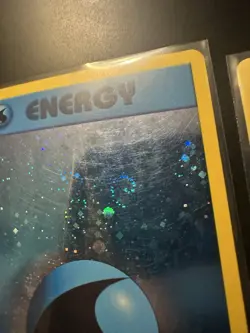 3x Water Energy Reverse Holo Pokemon TCG Vintage WoTC Double Swirl LP - Image 5