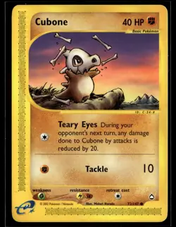 Cubone 72/147 Aquapolis Common Pokemon - Image 1