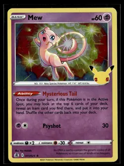 Mew 011/025 Celebrations Rare Holo Pokemon - Image 1