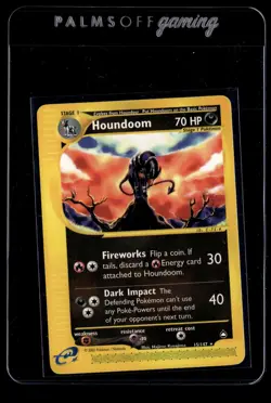 Houndoom 15/147 Aquapolis Rare Pokemon - Image 1
