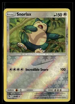 Snorlax 50/68 Hidden Fates Reverse Holo Rare Pokemon - Image 1