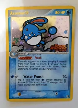 Azumarill 1/109 Pokemon Team Rocket Returns 2004 Reverse Holo Stamped - MP - Image 1