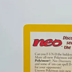 Pokemon TCG Neo Discovery Pichu Unown Insert 2001 WOTC Vintage Card NM - Image 3