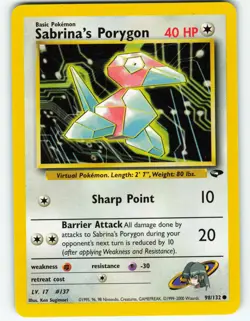 Sabrina's Porygon - 98/132 Gym Challenge - Pokemon TCG - 2000 - Image 1
