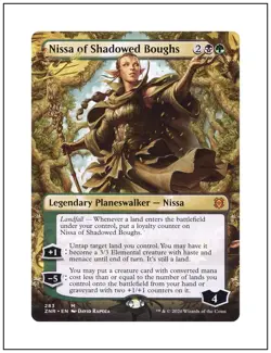 1x Nissa of Shadowed Boughs, Borderless Art, Magic MTG NM - Image 1