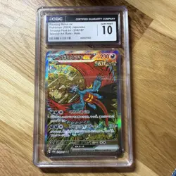 CGC 10 Roaring Moon EX 218/187 SAR Terastal Festival Pokemon Japanese - Image 1