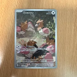 2025 Pokemon Mega Evolutions Spearow 151 /132 Full Art Illustration rare holo - Image 1
