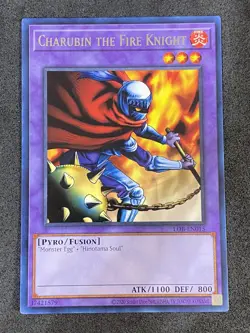 YuGiOh! - Charubin the Fire Knight LOB-EN015 Rare 25th Anniversary Edition NM - Image 1