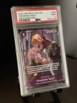 Vinsmoke Sanji OP10-063 Treasure Rare Legacy of the Master One Piece PSA 9 - Image 1