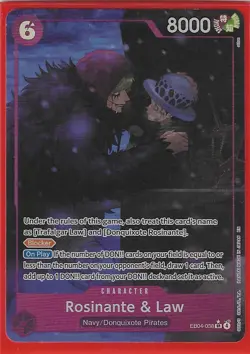 One Piece OP14 - The Azure Sea's Seven - EB04-038 - Rosinante & Law - SR Alt Art - Image 1