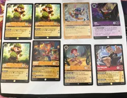 Lorcana Cards, 38 cards in random lot (see pics) with art cards - Image 1