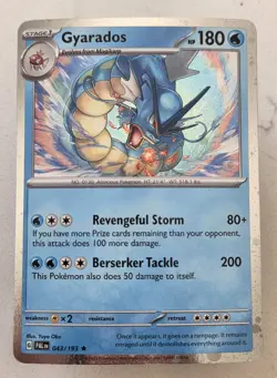 Gyarados 043 Cosmo Holo Scarlet & Violet - Paldea Evolved NM Pokemon Tcg Card - Image 1