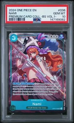 2024 ONE PIECE PREMIUM CARD COLLECTION -BEST SELECTION VOL.1- #036 NAMI PSA 10 - Image 1