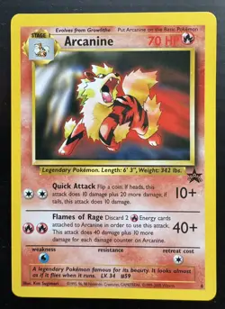 Rare Pokemon Arcanine Black Star Promo Card #6 , Excellent Condition - Image 1