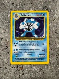 Pokemon TCG Cards Poliwrath 13/102 Base Set Holo Rare EXC-NM - Image 1