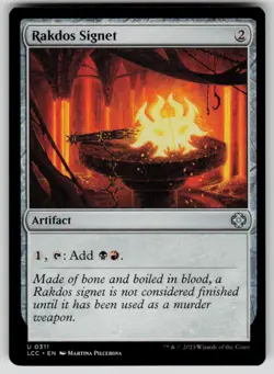 Rakdos Signet Uncommon Commander: The Lost Caverns of Ixalan 311 MTG Near Mint - Image 1