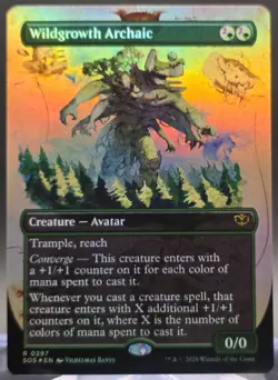 Wildgrowth Archaic #297 Secrets of Strixhaven Borderless Foil Rare - Image 1
