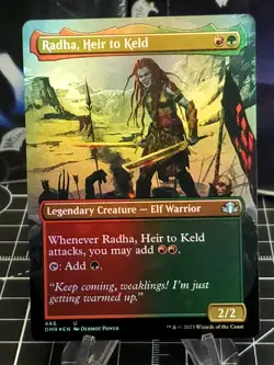 FOIL MTG Radha, Heir to Keld (Borderless) Dominaria Remastered - NM - Image 1