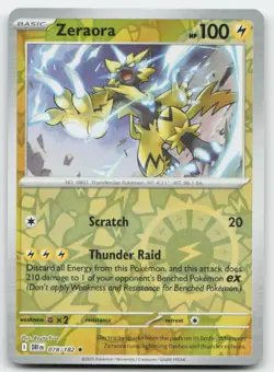 Zeraora #78/182 (Reverse Holo) (NM) SV10: Destined Rivals DRI Pokemon - Image 1