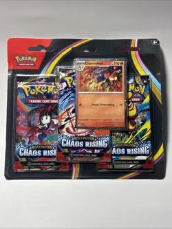 Pokemon TCG ME04 Chaos Rising 3 Pack Blister Charmeleon Sealed New - Image 1