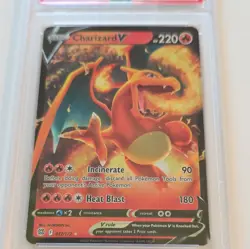 Pokemon TCG Charizard V Holo Ultra Rare 017/172 Brilliant Stars 2022 PSA 9 - Image 3