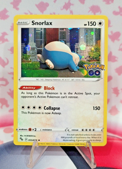 Snorlax 055/078 Pokemon GO Cosmos Holo Rare Pokemon TCG NM **STAMPED** - Image 1