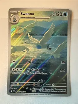 Swanna 110/086 White Flare Holo Illustration Rare Pokemon TCG SV - Image 1