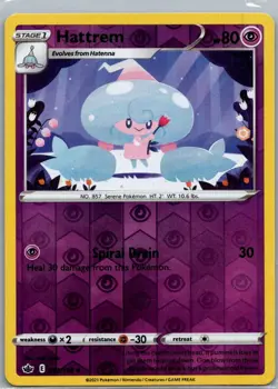 Hattrem 072/198 Uncommon Chilling Reign Pokemon Reverse Holo Lightly Played - Image 1