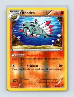 Anorith 56/114 Uncommon Steam Siege Pokemon Reverse Holo Near Mint - Image 1