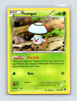 Foongus 12/114 Common Steam Siege Pokemon Near Mint - Image 1