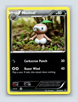 Nuzleaf 72/122 Uncommon BREAKpoint Pokemon Near Mint - Image 1