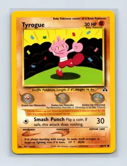 Tyrogue 66/75 Common Neo Discovery Pokemon Unlimited Lightly Played - Image 1