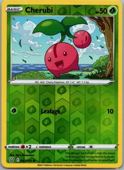 Cherubi 007/163 Common Battle Styles Pokemon Reverse Holo Lightly Played - Image 1