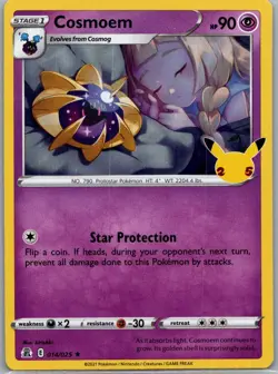 Cosmoem 014/025 Rare Celebrations Pokemon Holo Near Mint - Image 1
