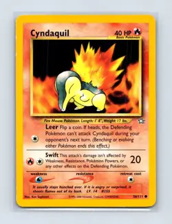 Cyndaquil 56/111 Common Neo Genesis Pokemon Unlimited Lightly Played - Image 1