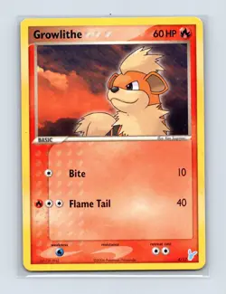 Growlithe 4/12 EX Trainer Kit 2 Minun Pokemon Lightly Played - Image 1