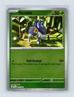 Nymble 009/094 Common Phantasmal Flames Pokemon Reverse Holo Lightly Played - Image 1