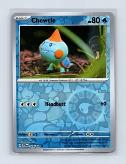 Chewtle 43/142 Common Stellar Crown Pokemon Reverse Holo Lightly Played - Image 1