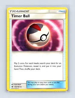 Timer Ball 134/149 Uncommon SM Base Set Pokemon Lightly Played - Image 1
