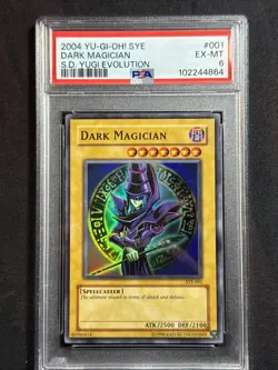 2004 SYE YU-GI-OH! STARTER DECK YUGI EVOLUTION #001 DARK MAGICIAN PSA 6 - Image 1
