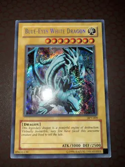Yu-Gi-Oh! Blue-Eyes White Dragon -BPT-009 -Secret Rare- Unlimited DAMAGED! - Image 1