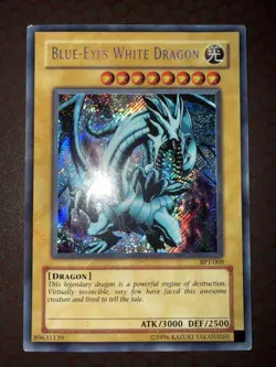 Yu-Gi-Oh! Blue-Eyes White Dragon -BPT-009 -Secret Rare- Unlimited DAMAGED! - Image 2