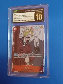CGC 10 PRISTINE 2022 ONE PIECE SANJI JPN 25TH MANGA ALTERNATE ART - Image 3