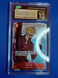 CGC 10 PRISTINE 2022 ONE PIECE SANJI JPN 25TH MANGA ALTERNATE ART - Image 4