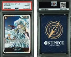 2025 ONE PIECE JAPANESE OP11-A FIST OF DIVINE SPEED BANDAI NAMCO HELMEPPO PSA10 - Image 3